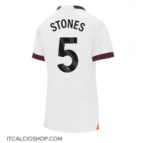 Manchester City John Stones #5 Seconda Maglia Femmina 2023-24 Manica Corta